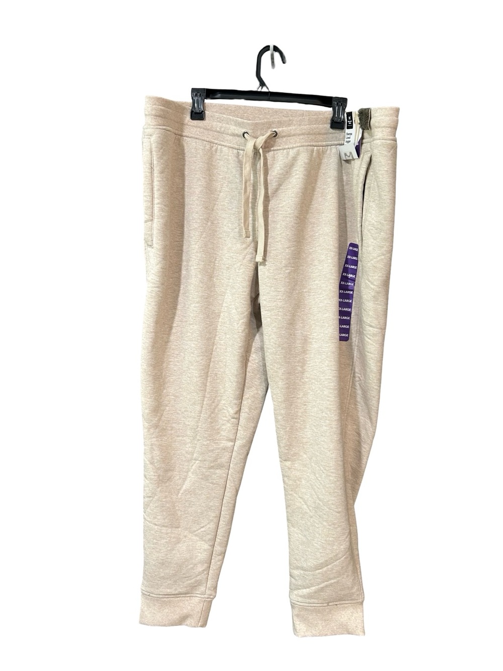 Men’s Beige Jogger Sweatpants with Sherpa lining - Unbranded